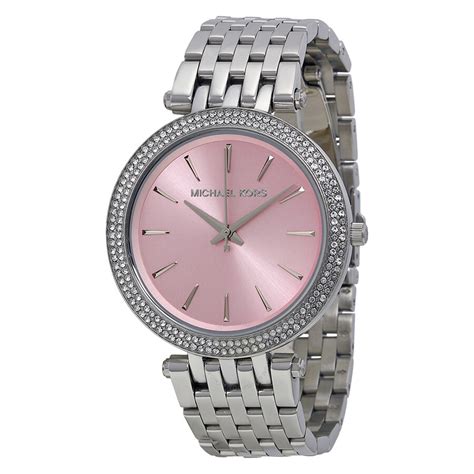 michael kors watch pink background|women pink mk watch.